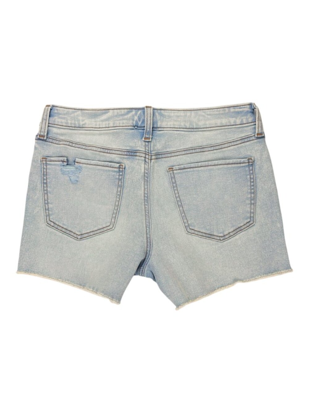 SO Low Rise Midi Denim Shorts Distressed 4" Inseam Womens Size 28 Light Wash NWT - Picture 3 of 7